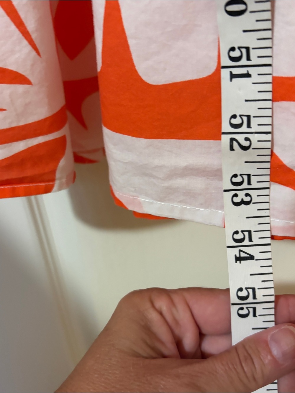 Women’s Orange & White Printed Tiered Dress - Picture 11 of 13